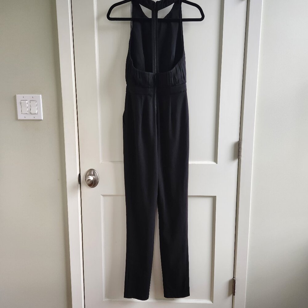 Alice + Olivia Pleated Halter Black Formal Jumpsuit NWT Size 4